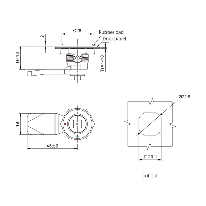 Fechamentos industriais de aço inoxidável do painel com rotação de MSC705-4S 90° Fechamentos industriais de aço inoxidável do painel com rotação de MSC705-4S 90°