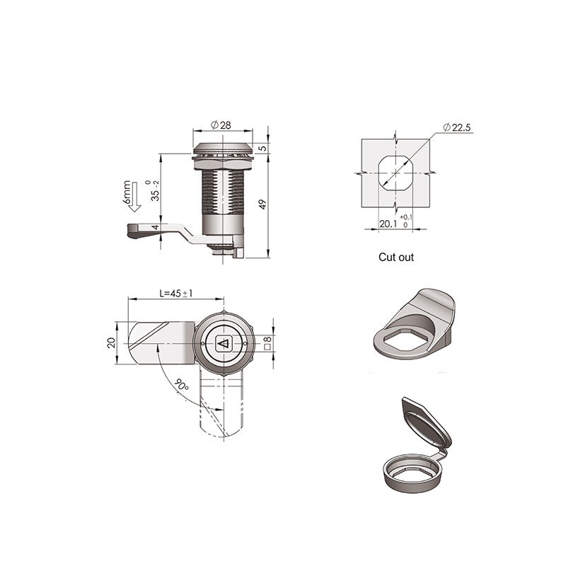 Tipo industrial baixo de aço inoxidável fechamentos da compressão de MS816-4B do armário Tipo industrial baixo de aço inoxidável fechamentos da compressão de MS816-4B do armário