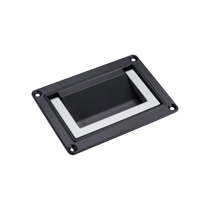 LS504-5-A Maçaneta de porta cromada com base de plástico preto